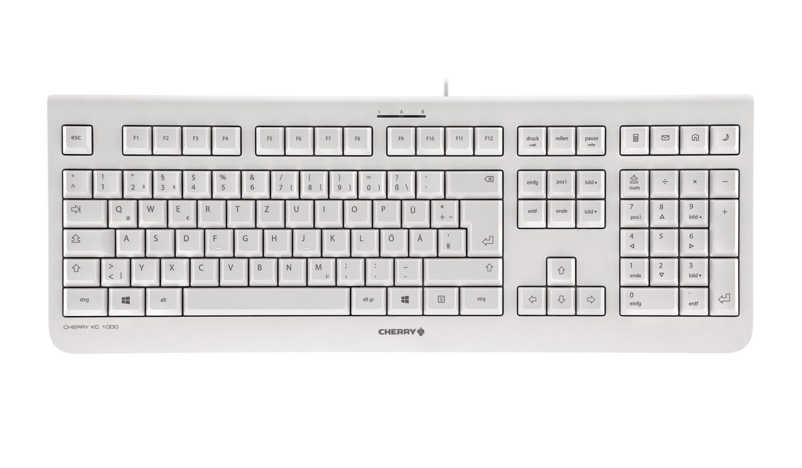 CHERRY KC 1000 kabelgebundene Tastatur, hellgrau @ OFFICE Partner