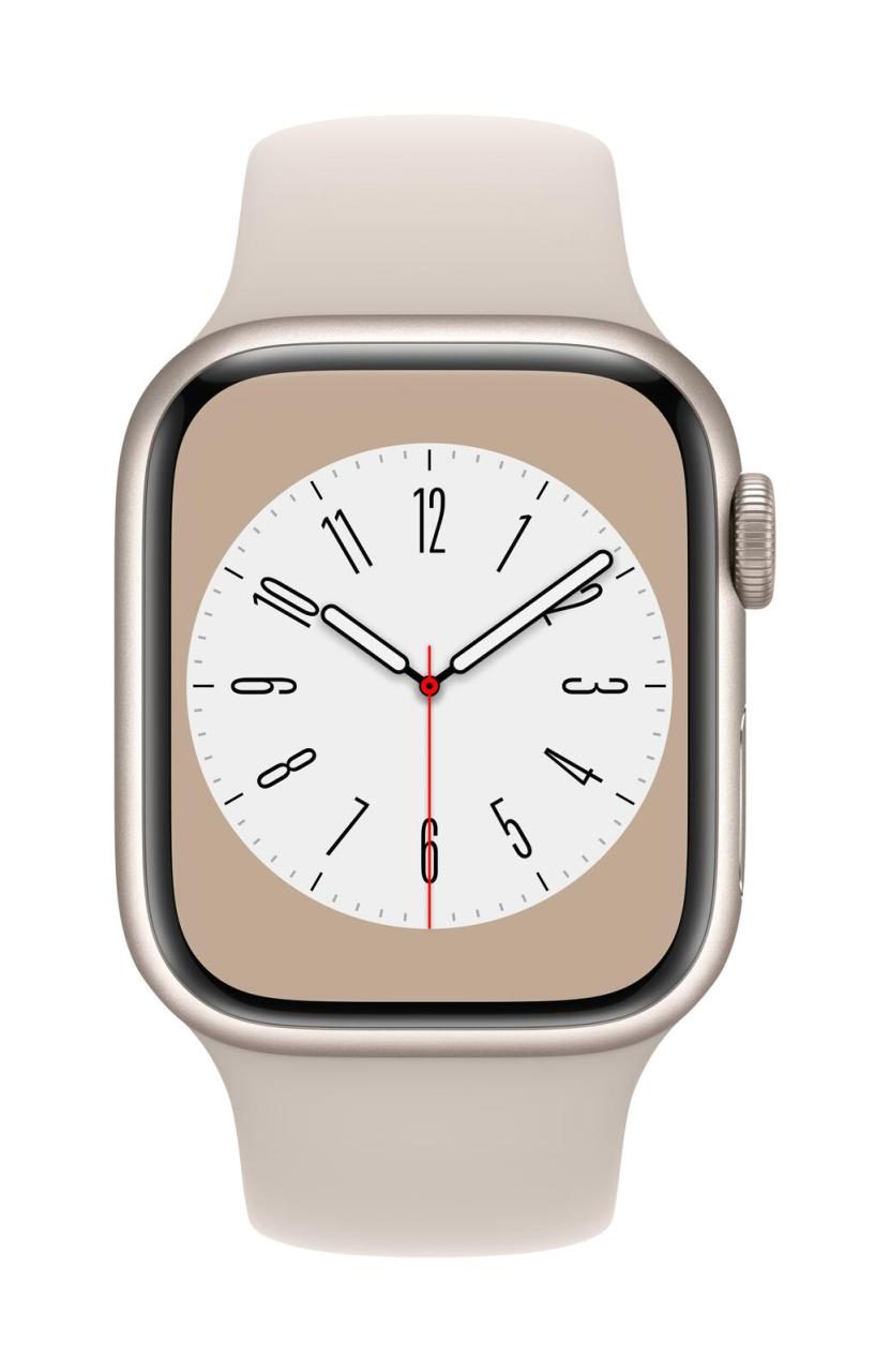 Apple Watch Series 8 (GPS) 45mm Aluminiumgehäuse polarstern, Sportband polarstern