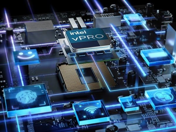 Lenovo ThinkCentre M90t Gen 4 Tower-PC – Nahaufnahme der internen Komponenten, einschließlich Prozessor