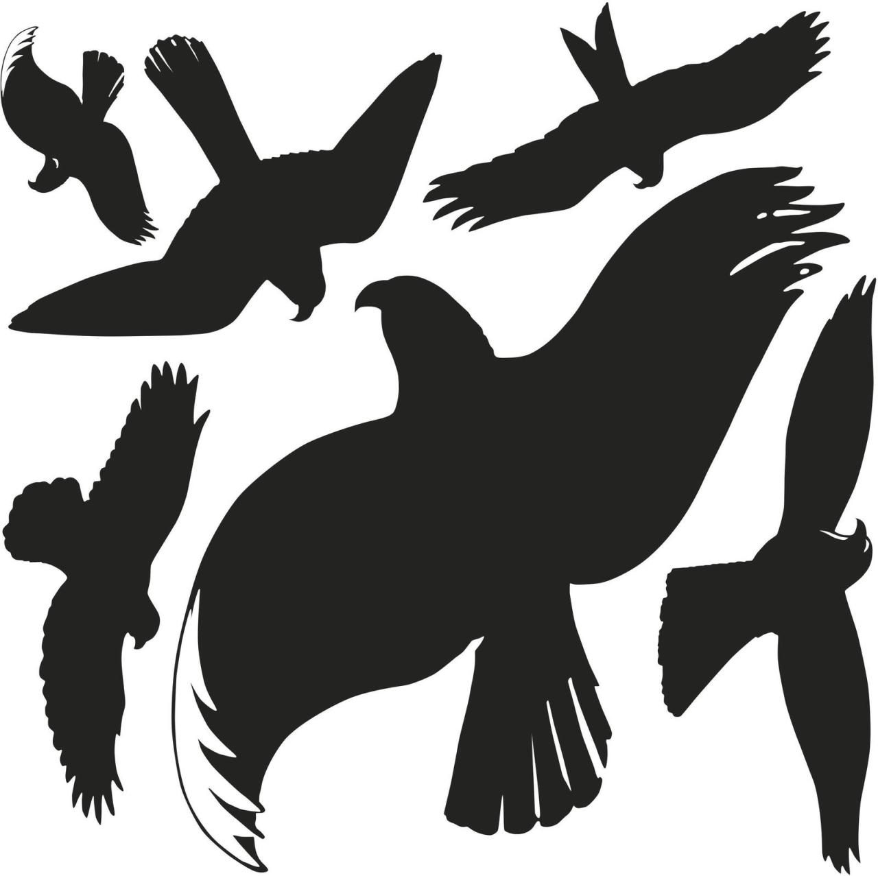 AVERY Zweckform Hinweisaufkleber Avery Schild Fensterwarnvögel 7.6 cm x 12 cm ohne Text