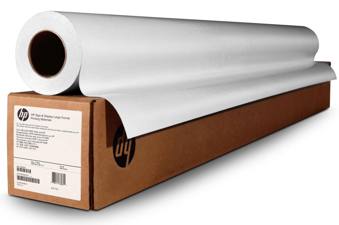 0848412013061 - HP Everyday - Polypropylen-Folie (matt) - Rolle (914 cm x 61 m) - 120 g m2 - 2 Rolle(n) - für DesignJet 40XX 45XX 510 0848412013061 - HP Everyday - Polypropylen-Folie (matt) - Rolle (914 cm x 61 m) - 120 g m2 - 2 Rolle(n) - für DesignJet 40XX 45XX 510