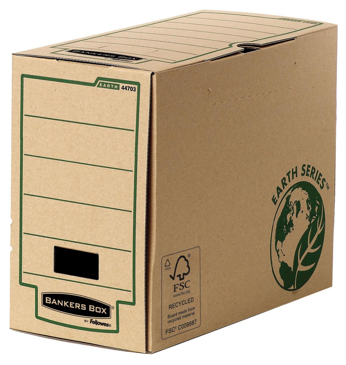 Bankers Box Archivboxen Earth Series für lose Dokumente 15,3 x 31,9 x 25,4 cm