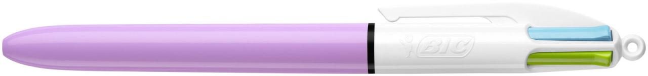 3086123458260 - 4-Farben-Kugelschreiber Fun lila Schreibfarbe farbsortiert  3086123458260 BIC