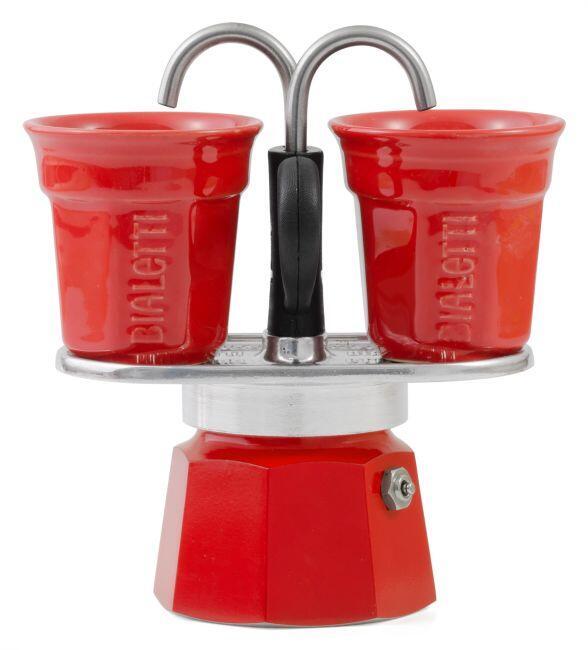 8006363030489 - Mini Express - Espressokocher-Set - rot + 2 Becher in rot 8006363030489 - Mini Express - Espressokocher-Set - rot + 2 Becher in rot