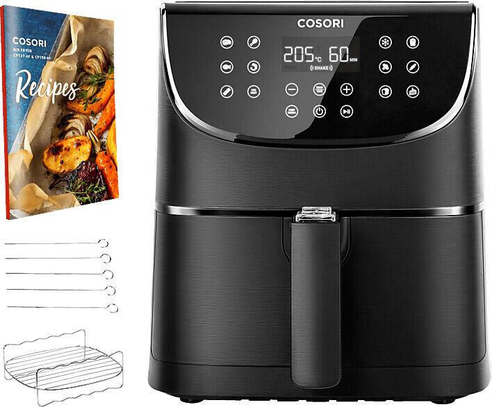 0810043370066 - Cosori Smart 55-Liter Heißluftfritteuse CS158-AF-RXB mit Spießregalsatz mit 5x Spießen und Spießablage Schwarz 0810043370066 - Cosori Smart 55-Liter Heißluftfritteuse CS158-AF-RXB mit Spießregalsatz mit 5x Spießen und Spießablage Schwarz