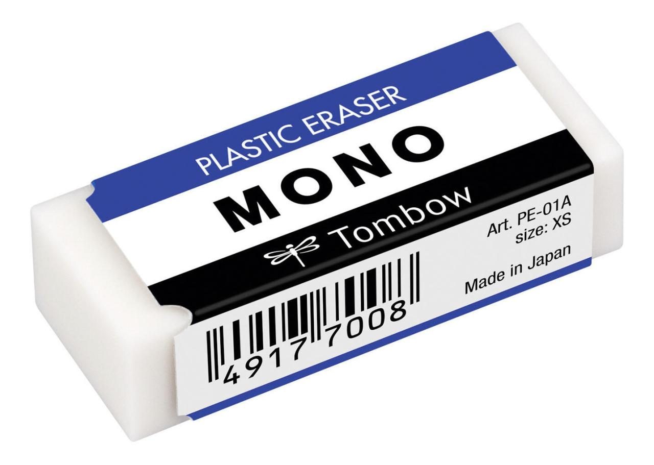 Tombow Radiergummis Radierer MONO XS, PVC, 11g weiß