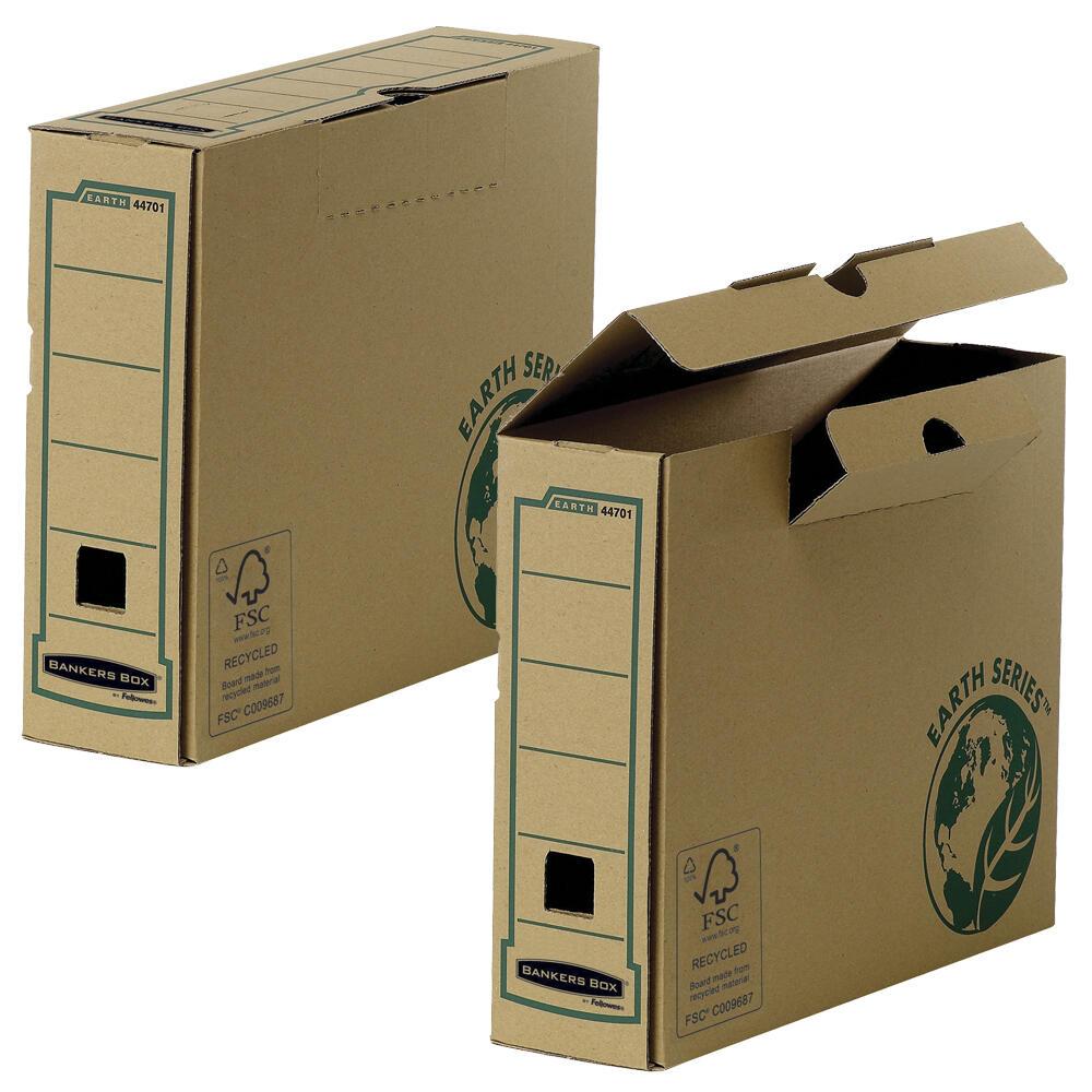 Bankers Box Archivboxen Earth Series 80mm A4 für lose Dokumente 8,0 x 31,9 x 25,4 cm