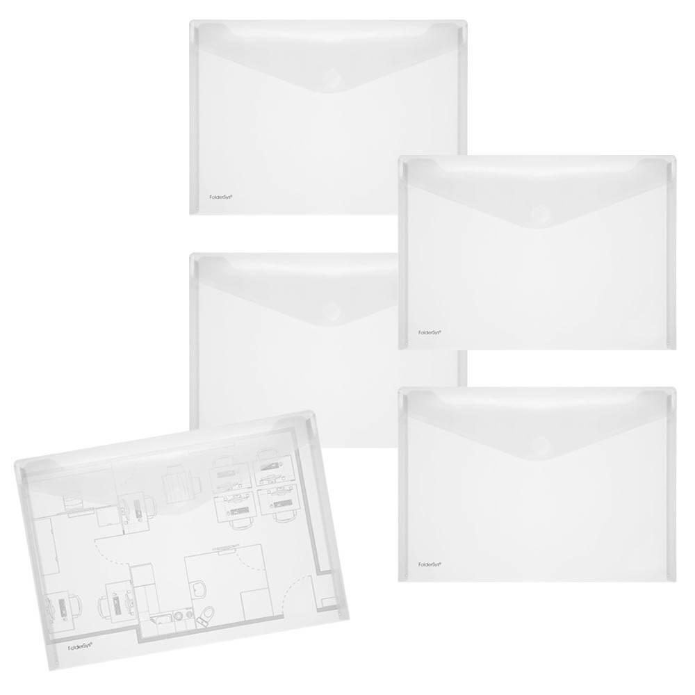 FolderSys Dokumenttasche DIN A4 transparent glatt 0,20 mm - 10 Stück