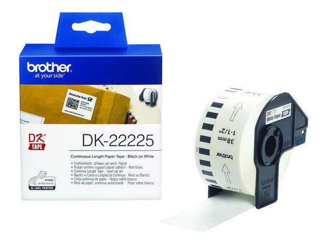 Brother DK-22225 - Endlos-Papieretiketten - Rolle (3,8 cm x 30,5 m) - 1 Rolle(n) - für QL 1050, 1050N, 1060N, 500, 500A,
