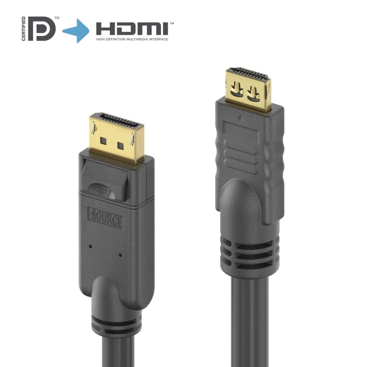 4251364731666 - 0 DisplayPort zu HDMI Kabel 4K - PureInstall 1000m 4251364731666 - 0 DisplayPort zu HDMI Kabel 4K - PureInstall 1000m