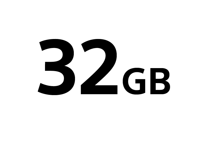 Großer interner Speicher mit 32 GB