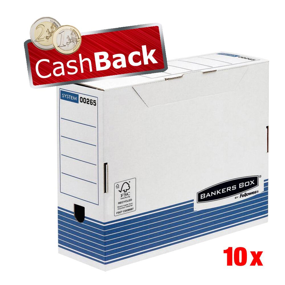 Bankers Box Archivboxen Bankers Box 10xablageb. Bu10cm für Ordner 10,8 x 26,5 x 32,7 cm