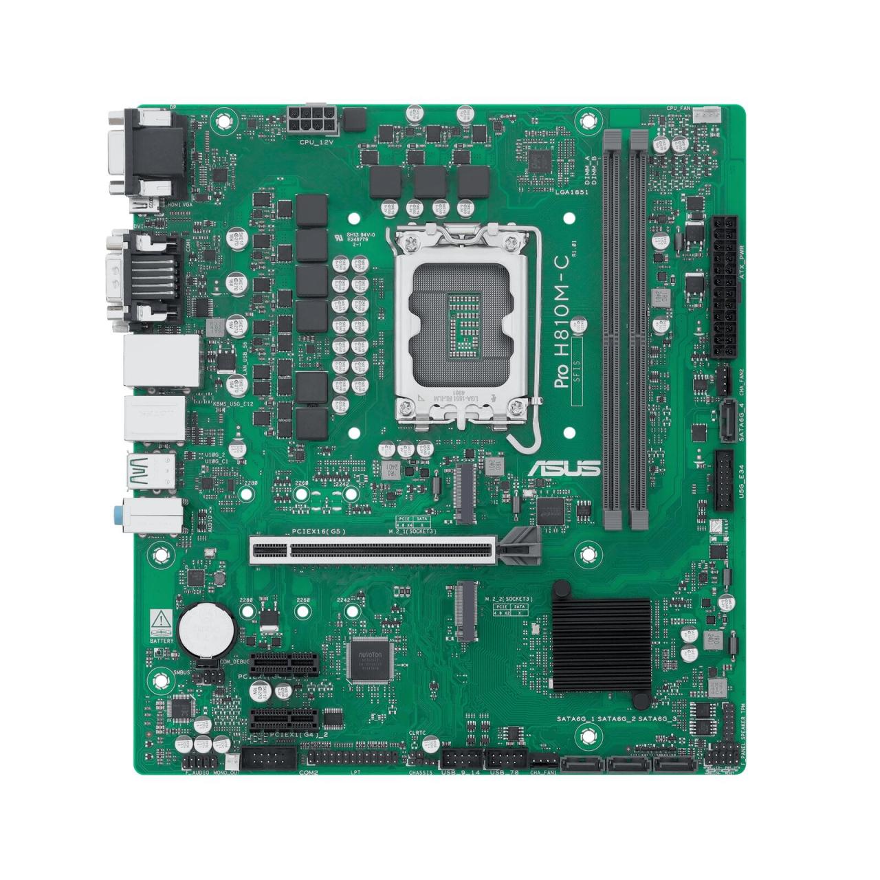 4711387856512 - ASUS PRO H810M-C-CSM Mainboard - Intel H810 - Intel LGA1851 socket - DDR5 RAM - Micro-ATX 4711387856512 - ASUS PRO H810M-C-CSM Mainboard - Intel H810 - Intel LGA1851 socket - DDR5 RAM - Micro-ATX