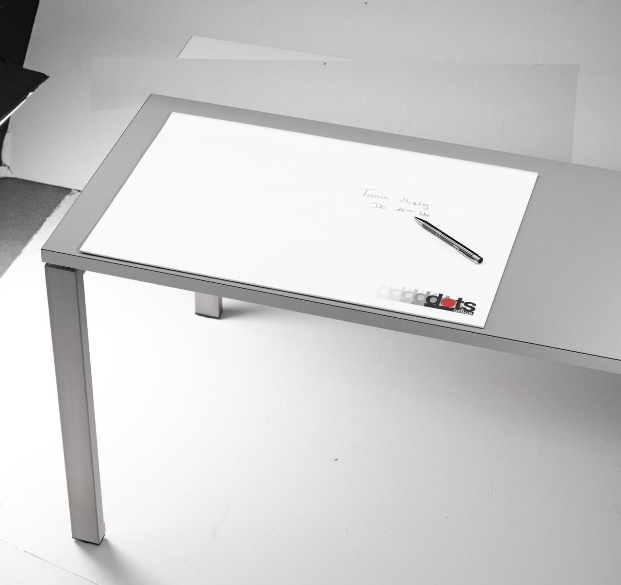 dots Schreibtischunterlage 59,0 x 40,0 cm weiß