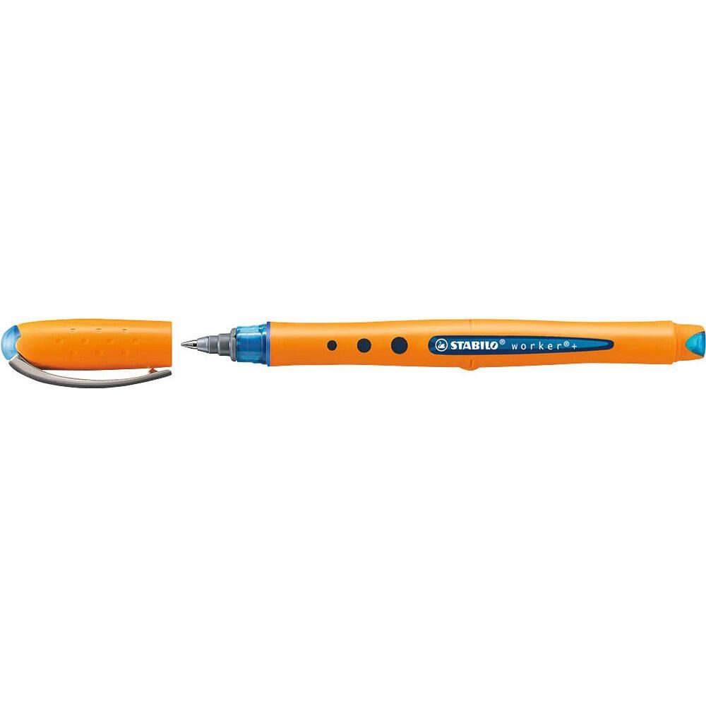 STABILO worker + Tintenroller orange 0,3 mm - Schreibfarbe: blau