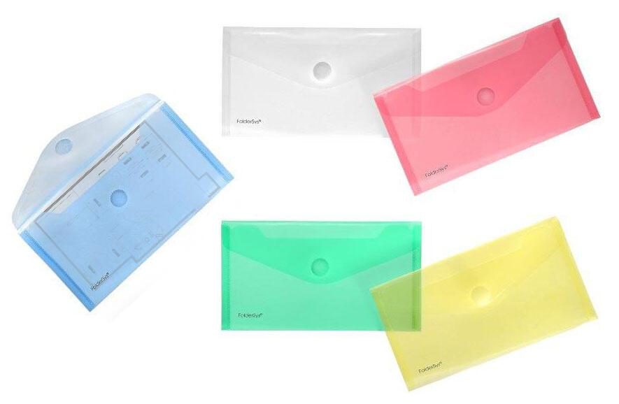 FolderSys Dokumententaschen Sammelt.DIN lang Farbs.10er DIN lang farbsortiert glatt 0.2 mm