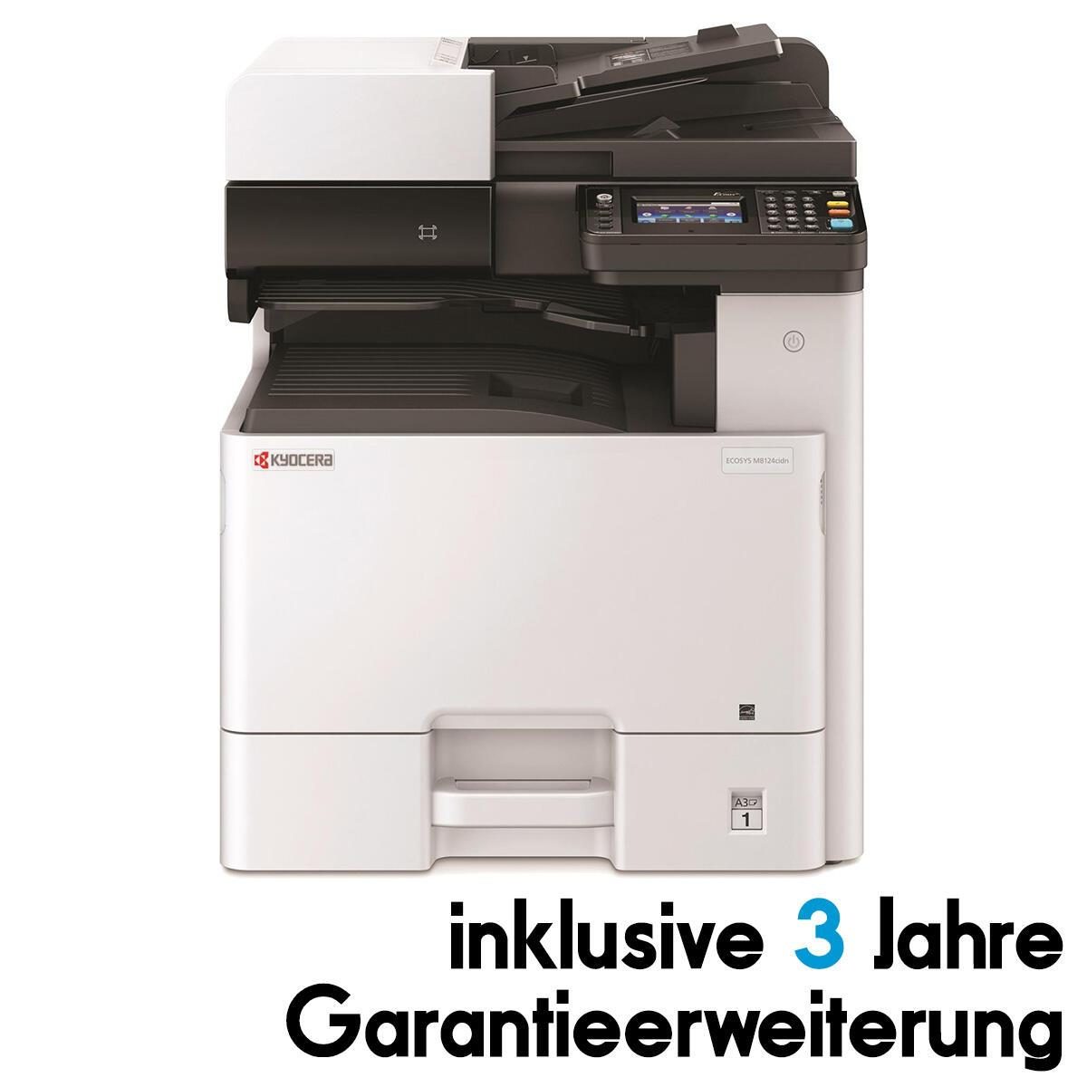 0632983934579 - Inklusive 3 Jahre Garantie KYOCERA Klimaschutz-System ECOSYS M8124cidn KL3 Farblaser-Multifunktionsgerät