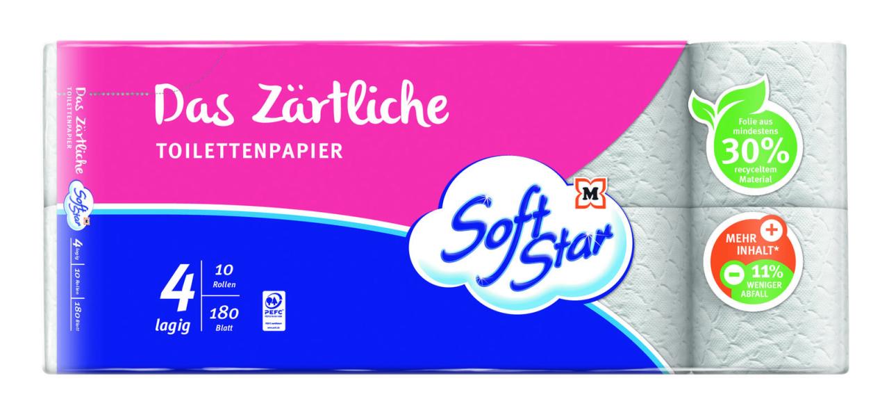 Soft Star Toilettenpapier Softs.Toi-Pa Das Zärtliche 10R 4-lagig