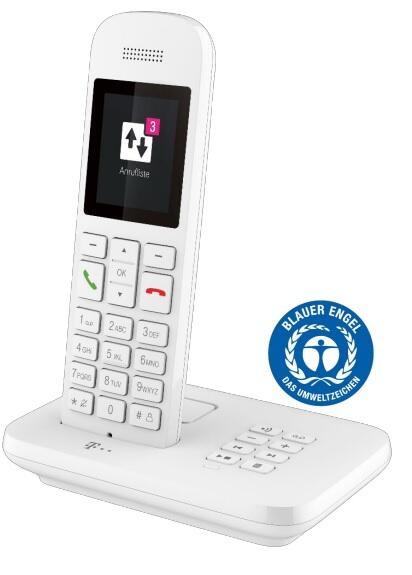 Telekom Sinus A12 Festnetz-Telefon mit Weiss AB Partner @ Basis und OFFICE