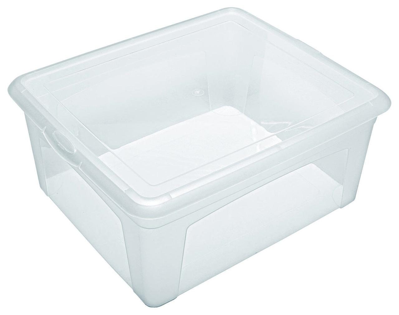 flink & sauber Aufbewahrungsboxen F&S Allzweckbox XL mit Deckel 17,0 l - 40,0 x 35,0 x 17,0 cm transparent
